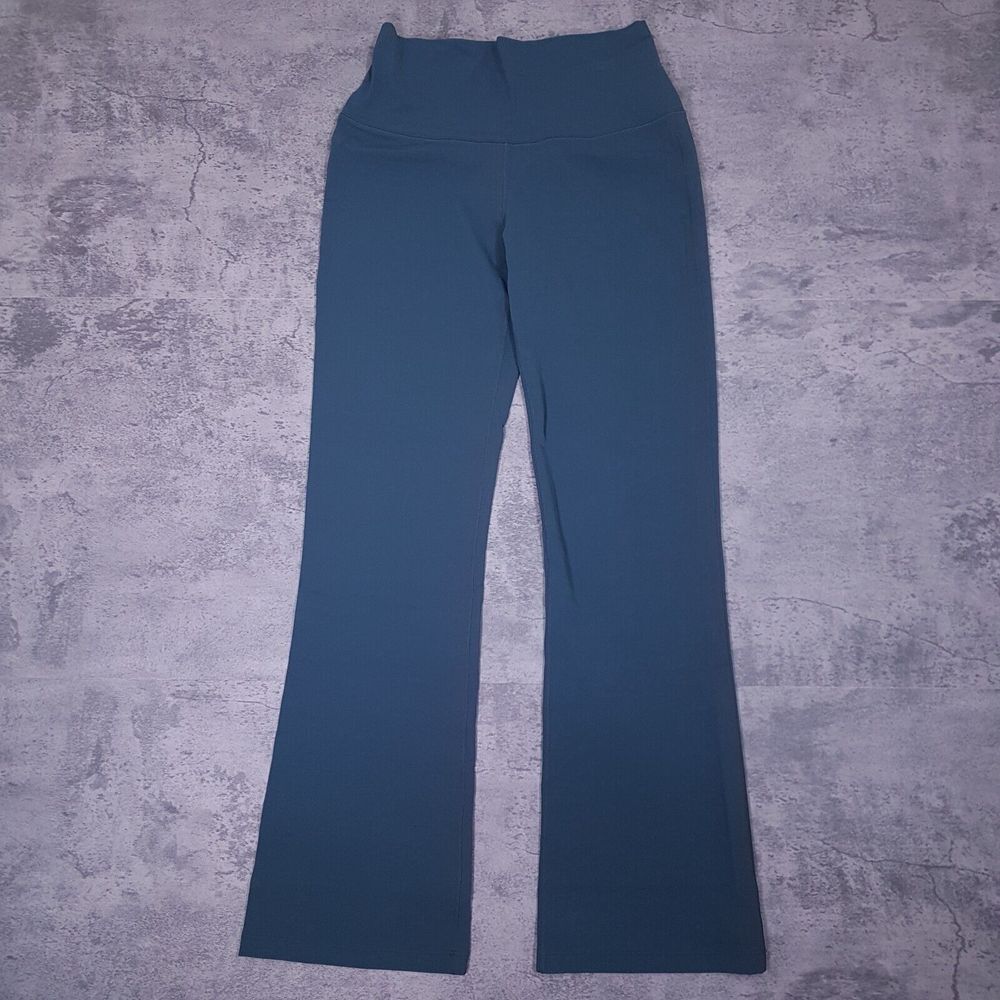 NIKE Yoga Dri-FIT Luxe Flared Training Pants Womens Sz‎ MEDIUM Deep Jungle Green